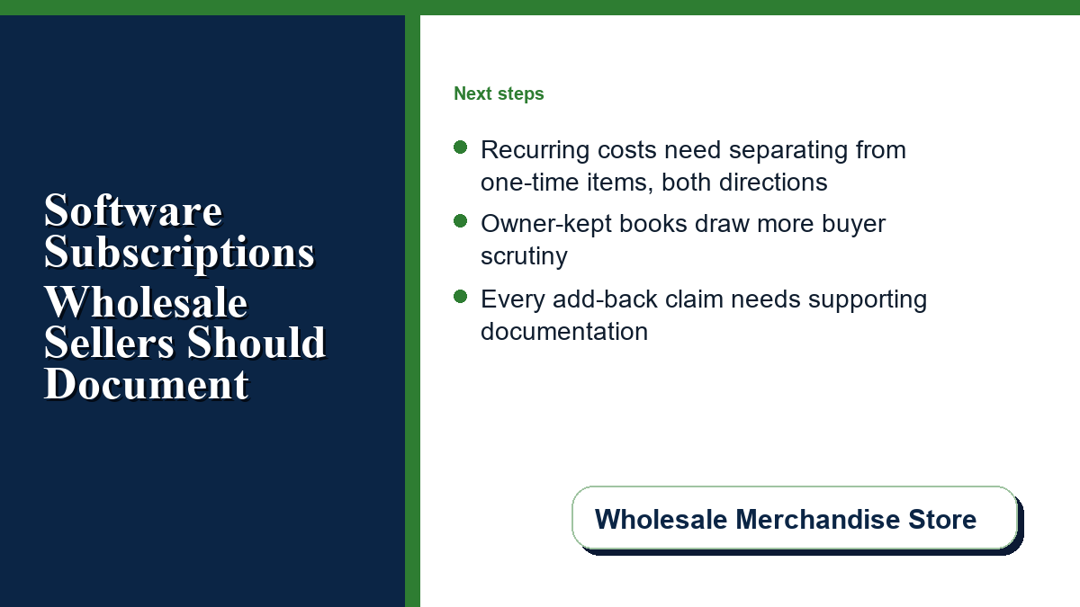 A clean documentation file draws less scrutiny from a buyer's team
